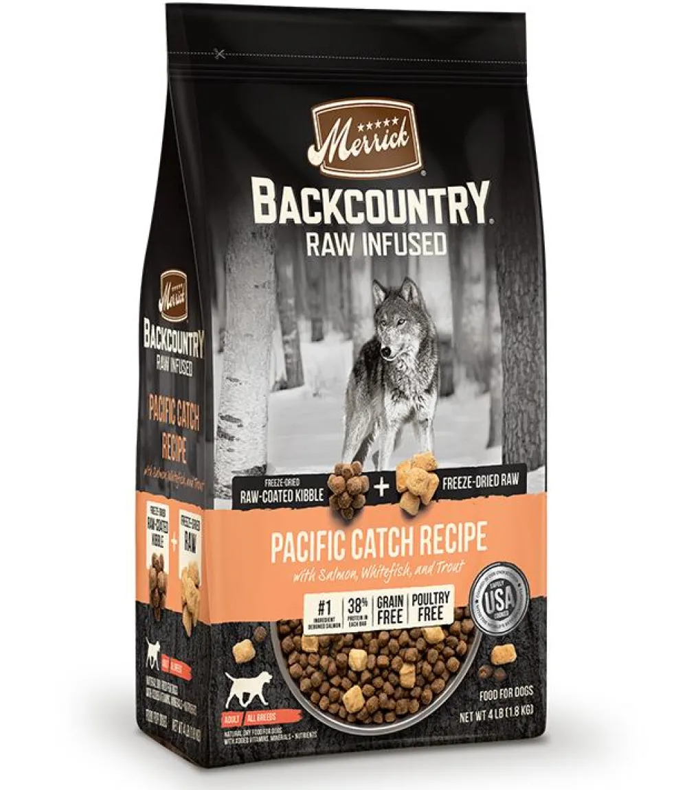 Merrick Dry Food^Backcountry Raw Infused Pacific Catch Dry Dog Food, 4-lb