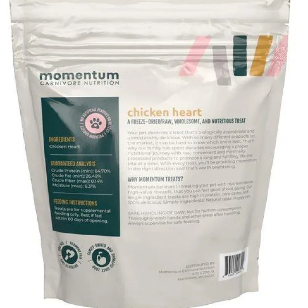Momentum Carnivore Nutrition Freeze-Dried Treats | Freeze-Dried Treats^Chicken Heart Freeze-Dried Dog & Cat Treats, 3.5-oz