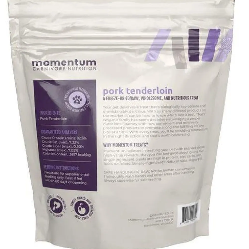 Momentum Carnivore Nutrition Freeze-Dried Treats | Freeze-Dried Treats^Pork Tenderloin Freeze-Dried Dog & Cat Treats, 3.5-oz