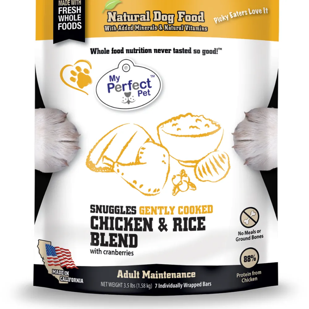 My Perfect Pet Frozen Food^Snuggles Chicken & Rice Blend Frozen Dog Food, 3.5-lb
