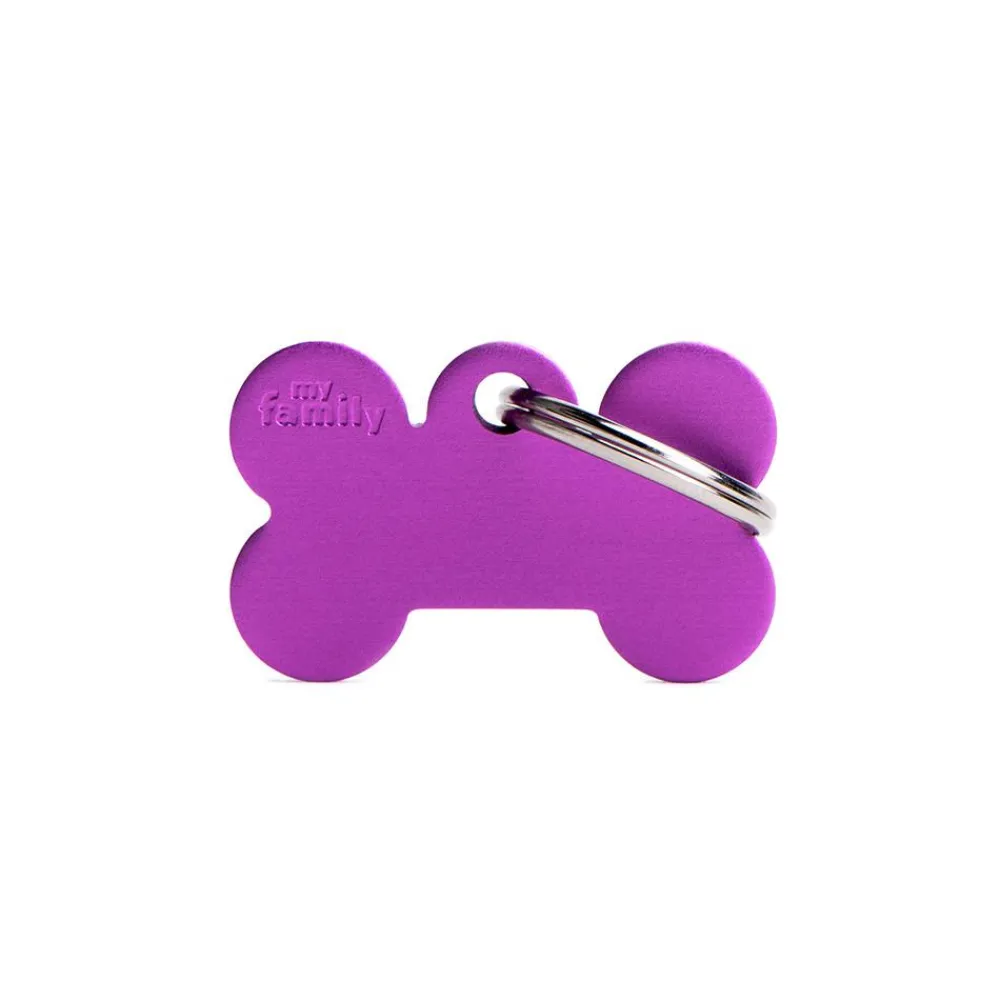 Myfamily Leashes & Collars | Leashes & Collars^Basic Aluminum Bone Pet ID Tag, Purple, Small