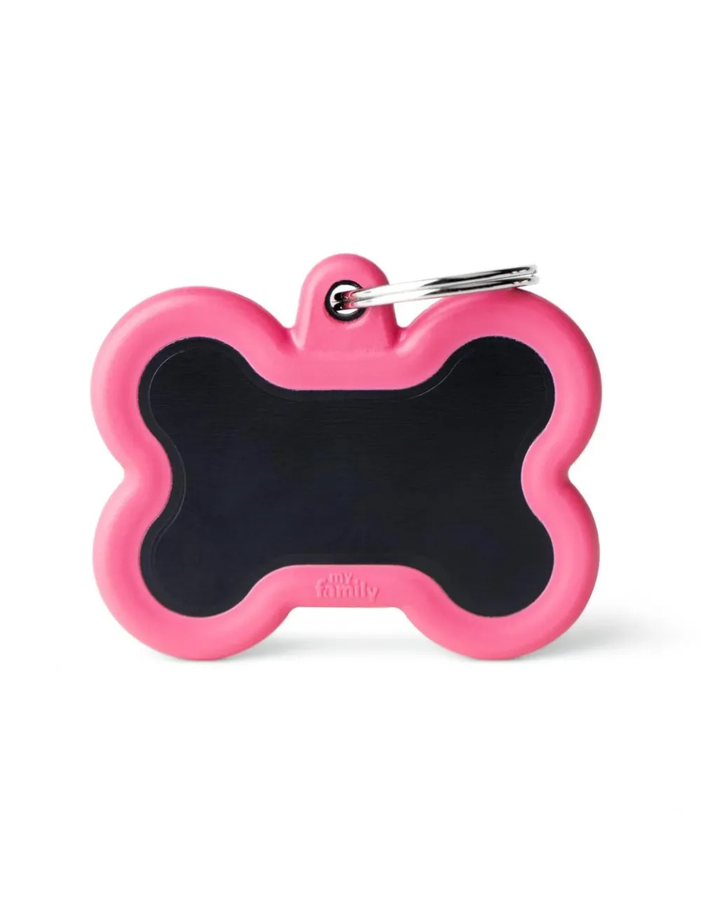 Myfamily Leashes & Collars | Leashes & Collars^Bone Aluminum Rubber Pet ID Tag, Black/Orange, Regular