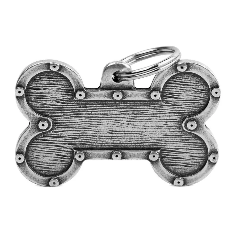 Myfamily Leashes & Collars | Leashes & Collars^Bone Bronx Futuristic Pet ID Tag, X-Large