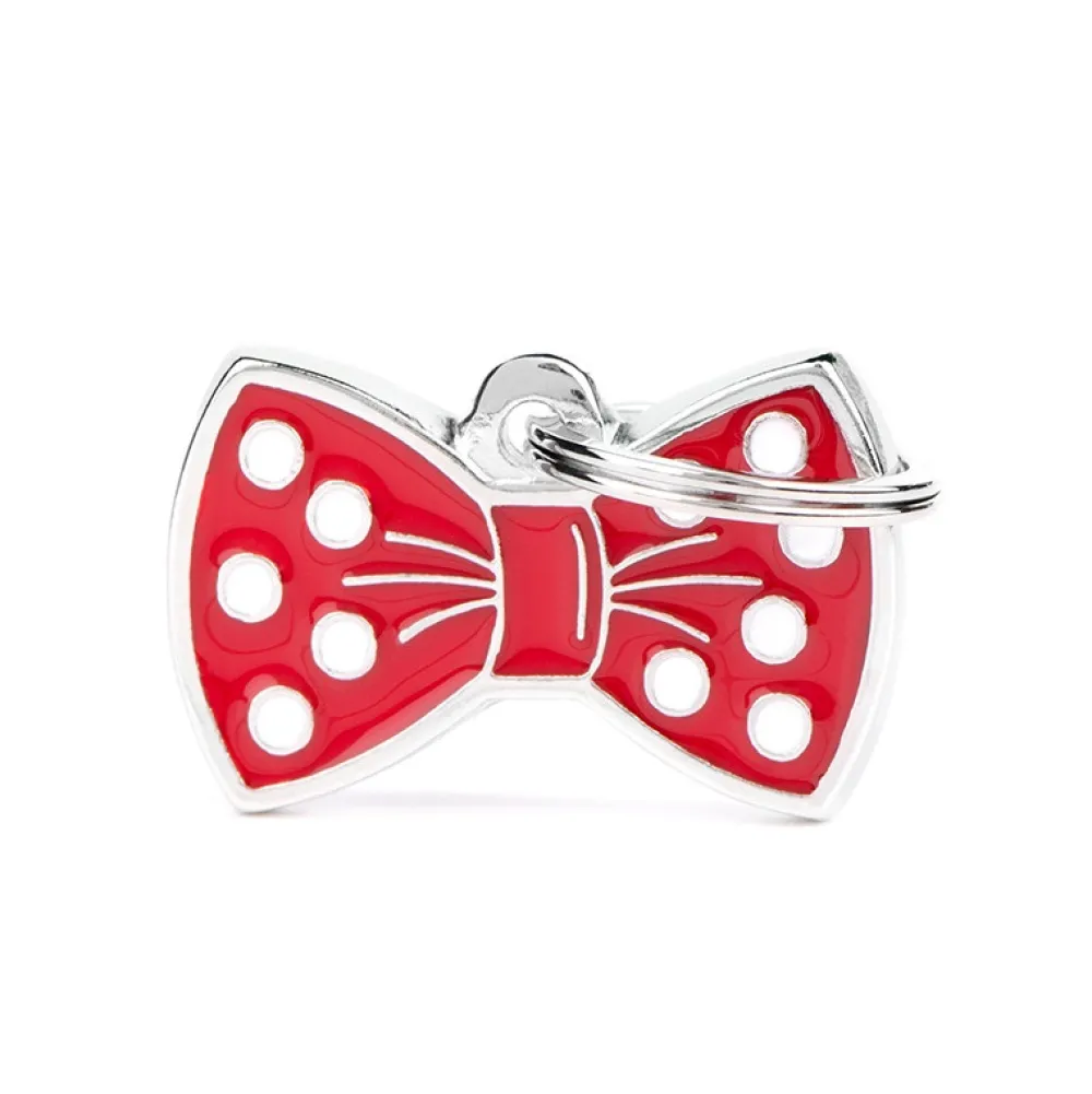 Myfamily Leashes & Collars | Leashes & Collars^Bow Tie Pet ID Tag, Red