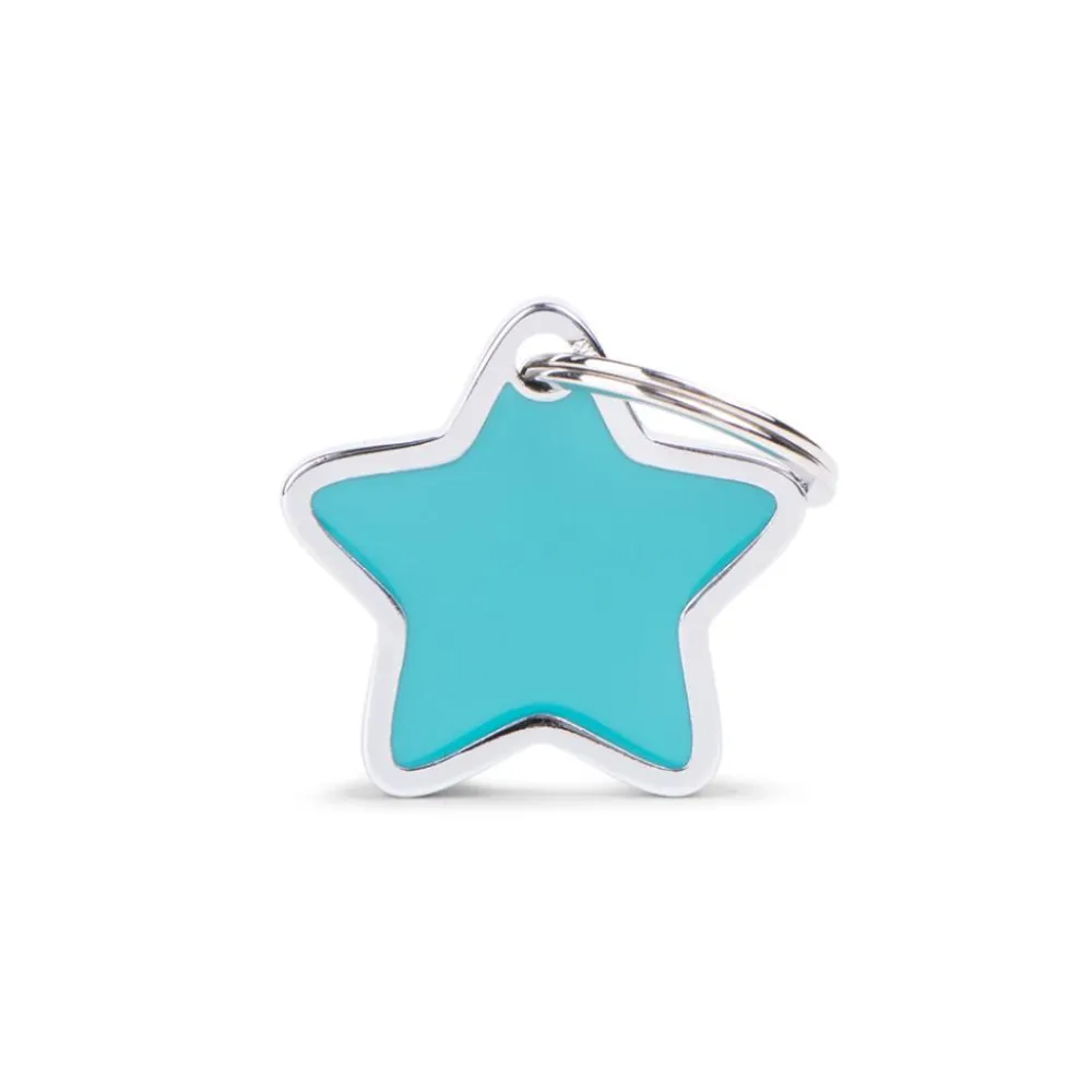 Myfamily Leashes & Collars | Leashes & Collars^Charms Star Pet ID Tag, Turquoise, Small