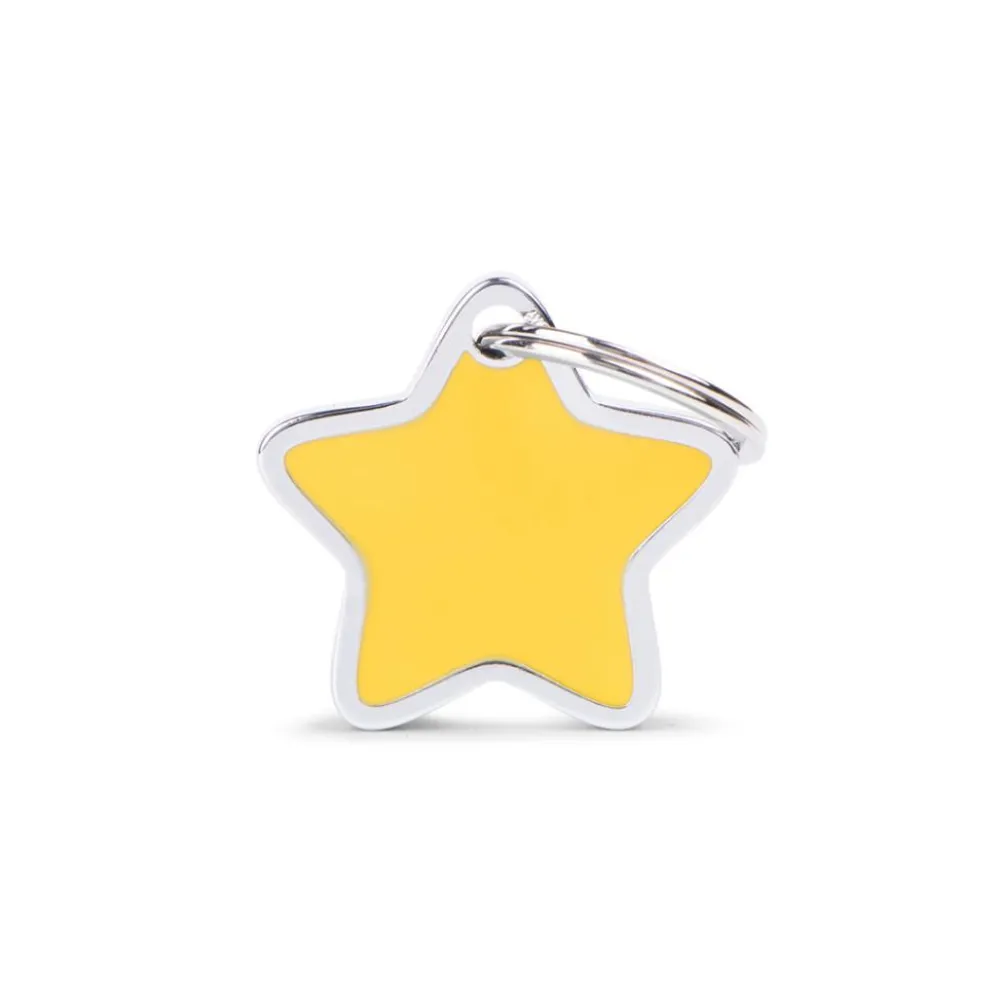 Myfamily Leashes & Collars | Leashes & Collars^Charms Star Pet ID Tag, Yellow, Small
