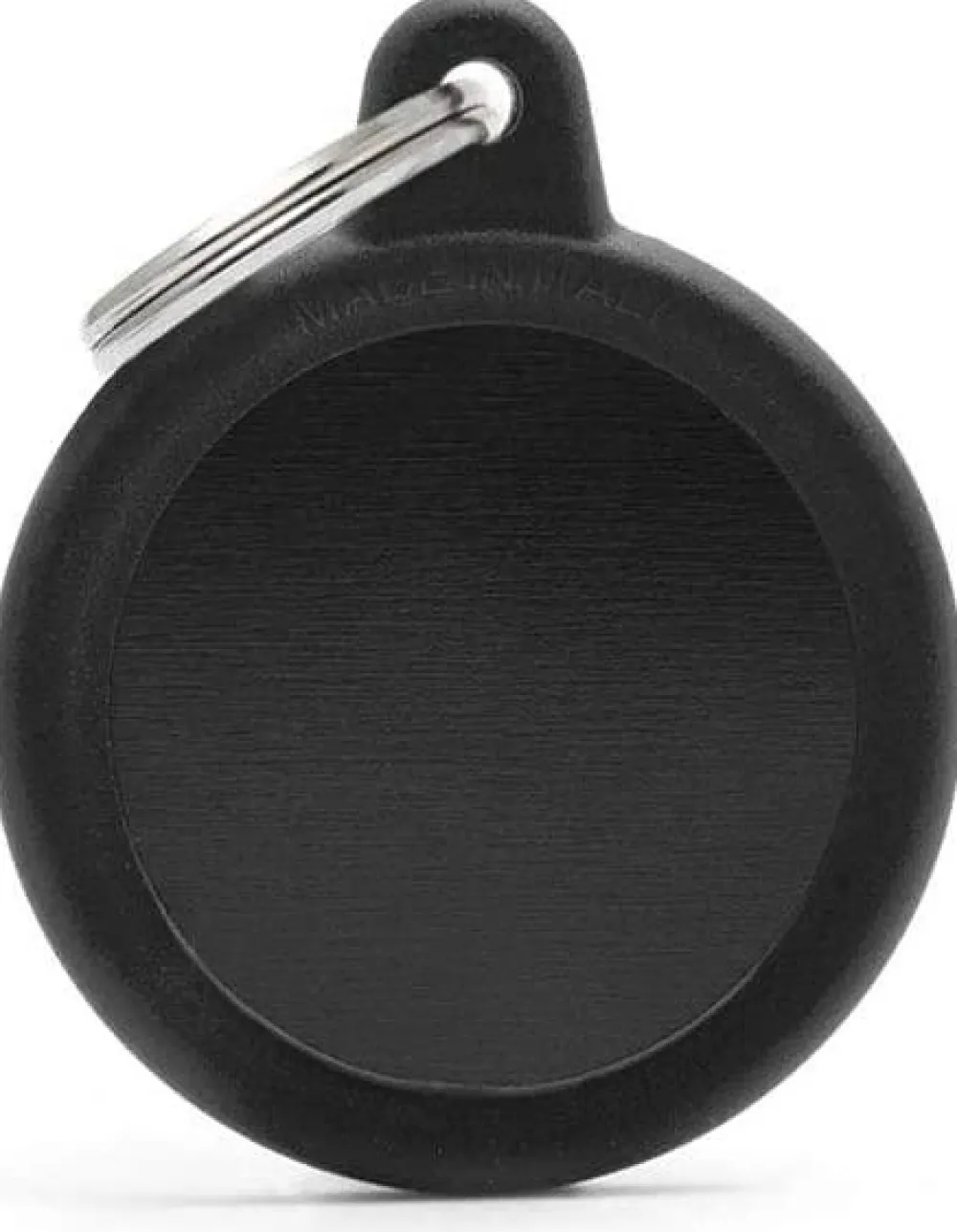 Myfamily Leashes & Collars | Leashes & Collars^Circle Aluminum Rubber Pet ID Tag, Black/Black