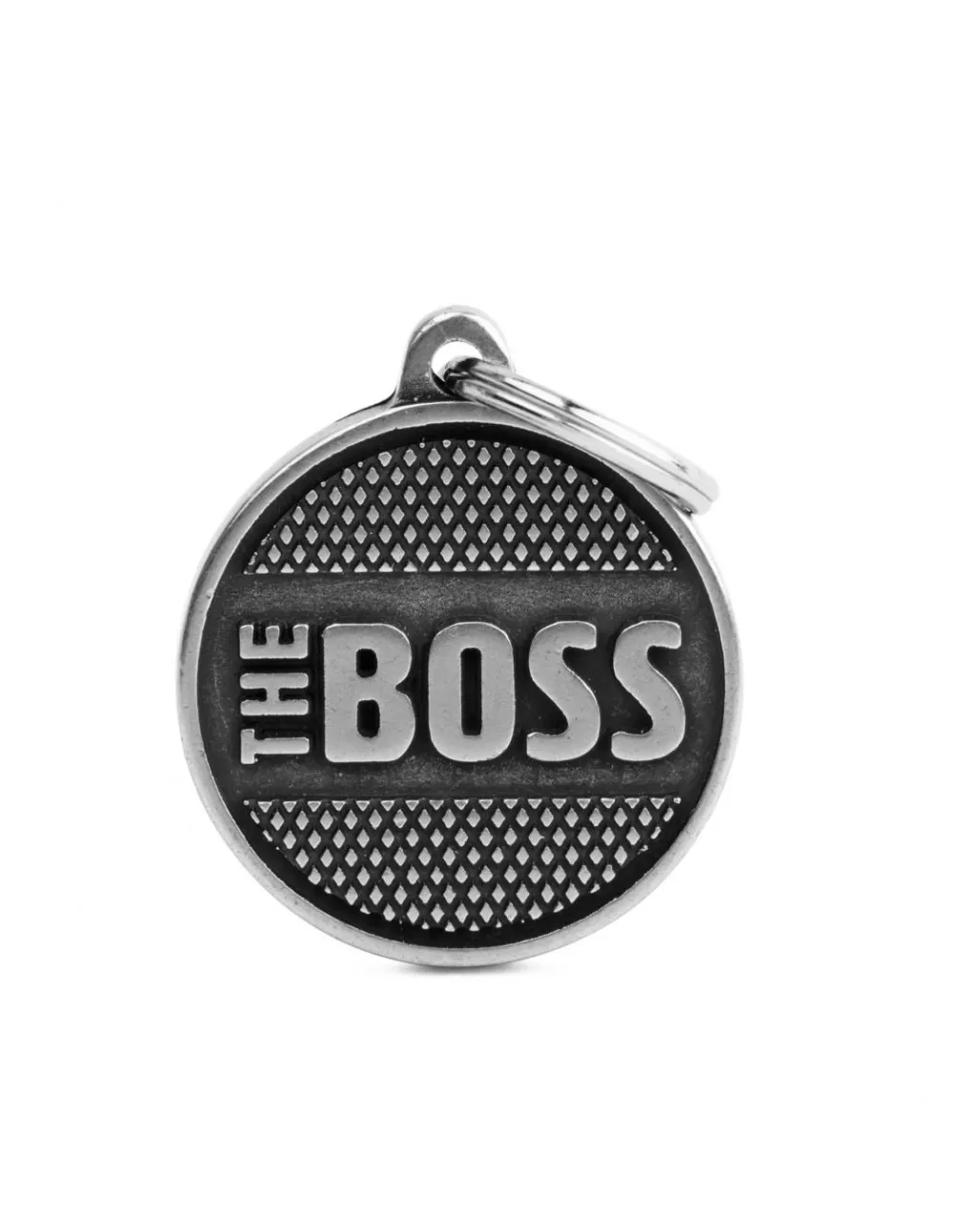 Myfamily Leashes & Collars | Leashes & Collars^Circle Bronx The Boss Pet ID Tag, Big