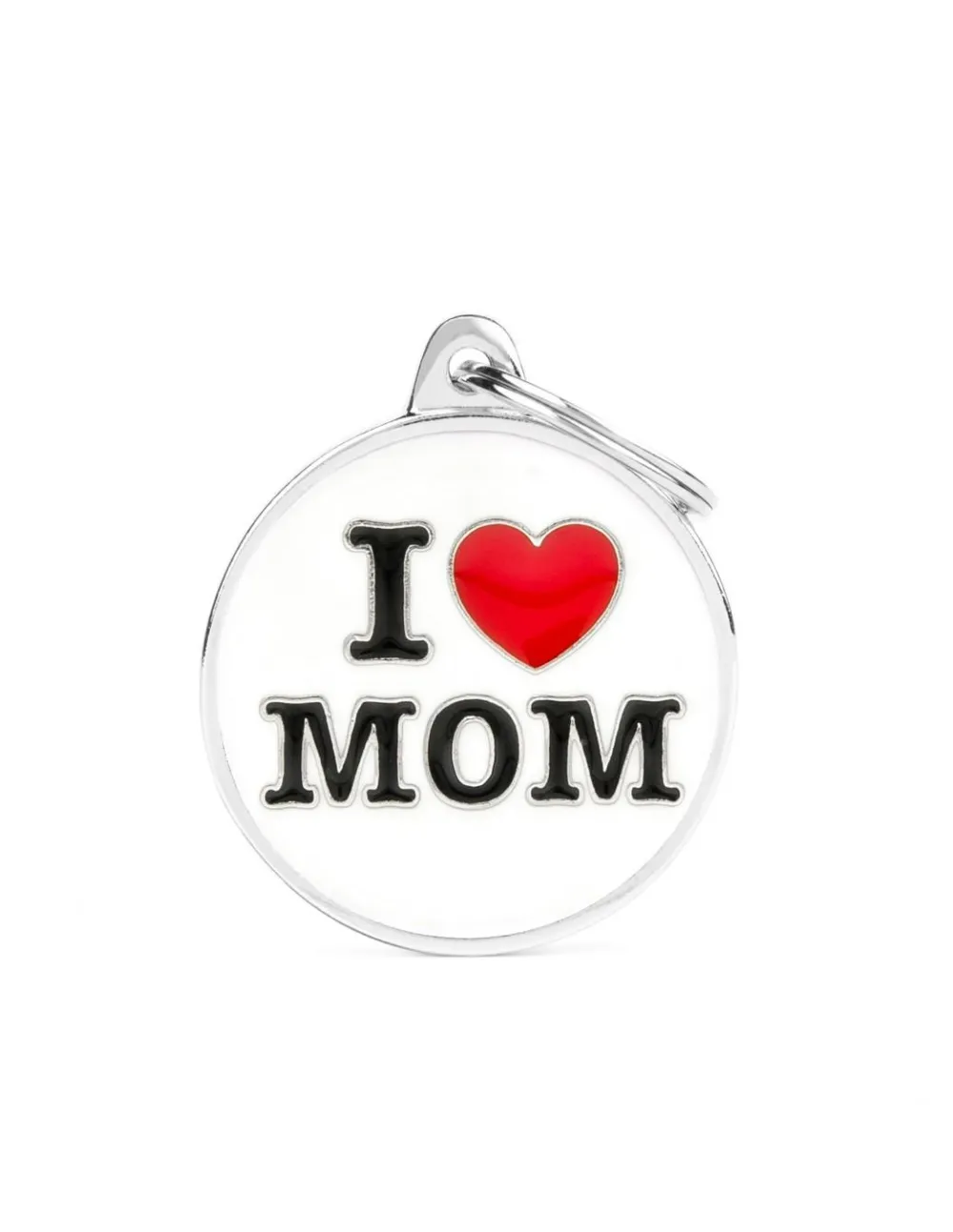 Myfamily Leashes & Collars | Leashes & Collars^Circle I Love Mom Pet ID Tag, Big