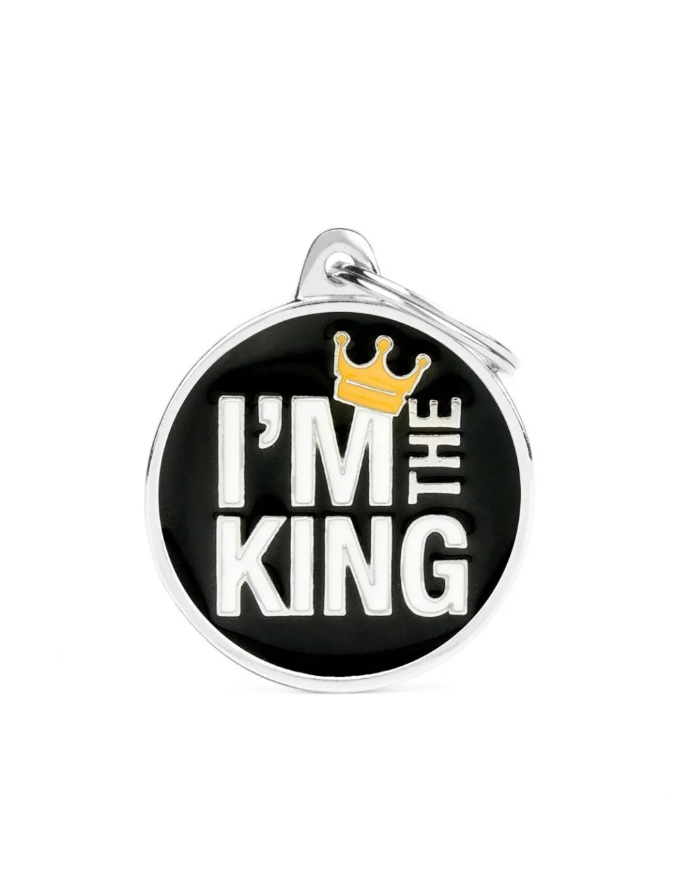 Myfamily Leashes & Collars | Leashes & Collars^Circle I'm The King Pet ID Tag, Big