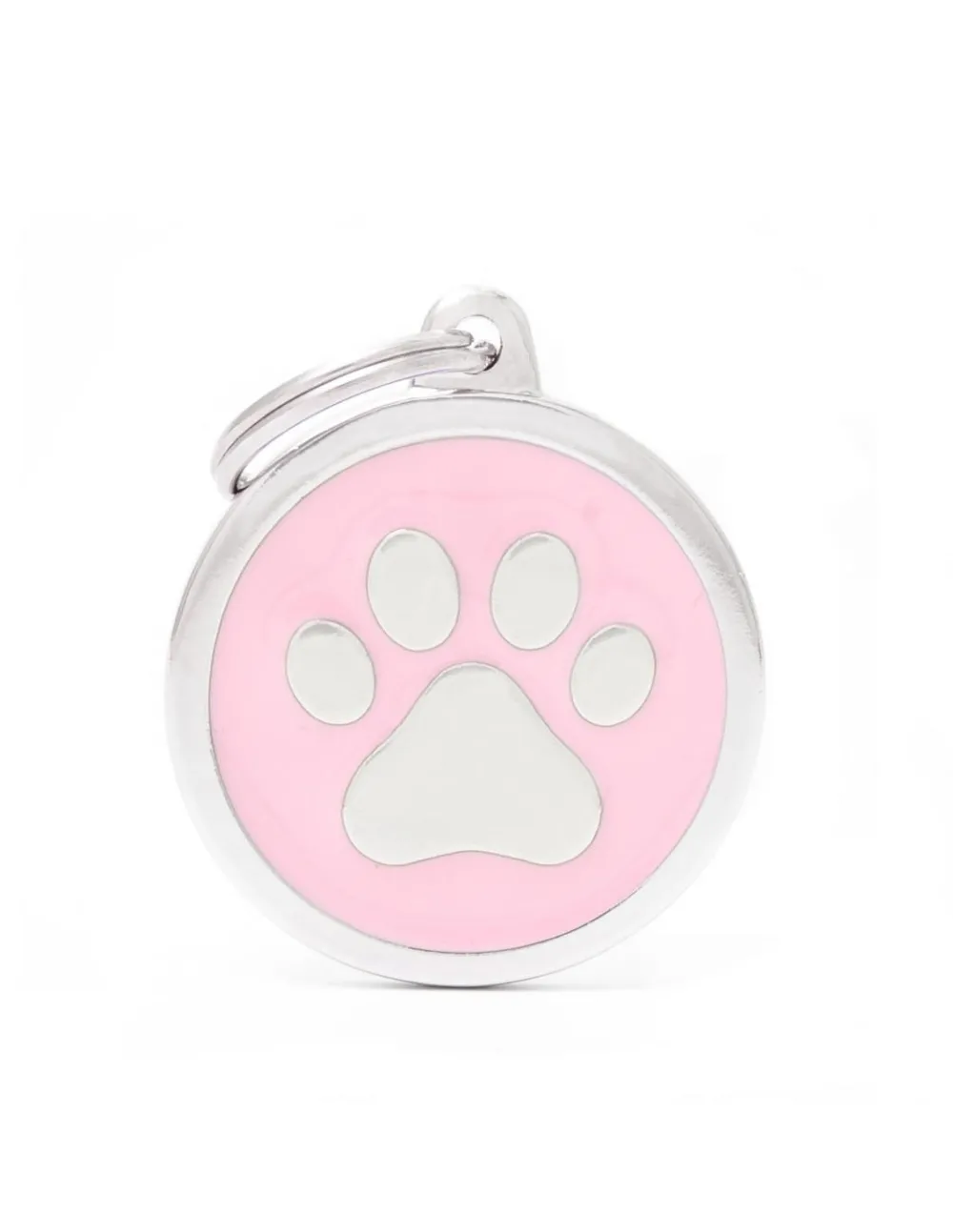Myfamily Leashes & Collars | Leashes & Collars^Circle Paw Pet ID Tag, Pink, Big