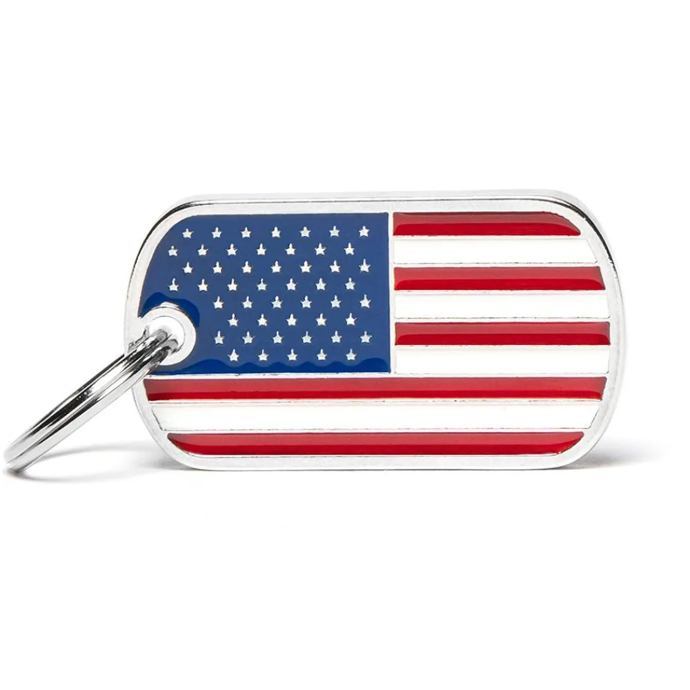 Myfamily Leashes & Collars | Leashes & Collars^Flags U.S.A. Pet ID Tag, Medium