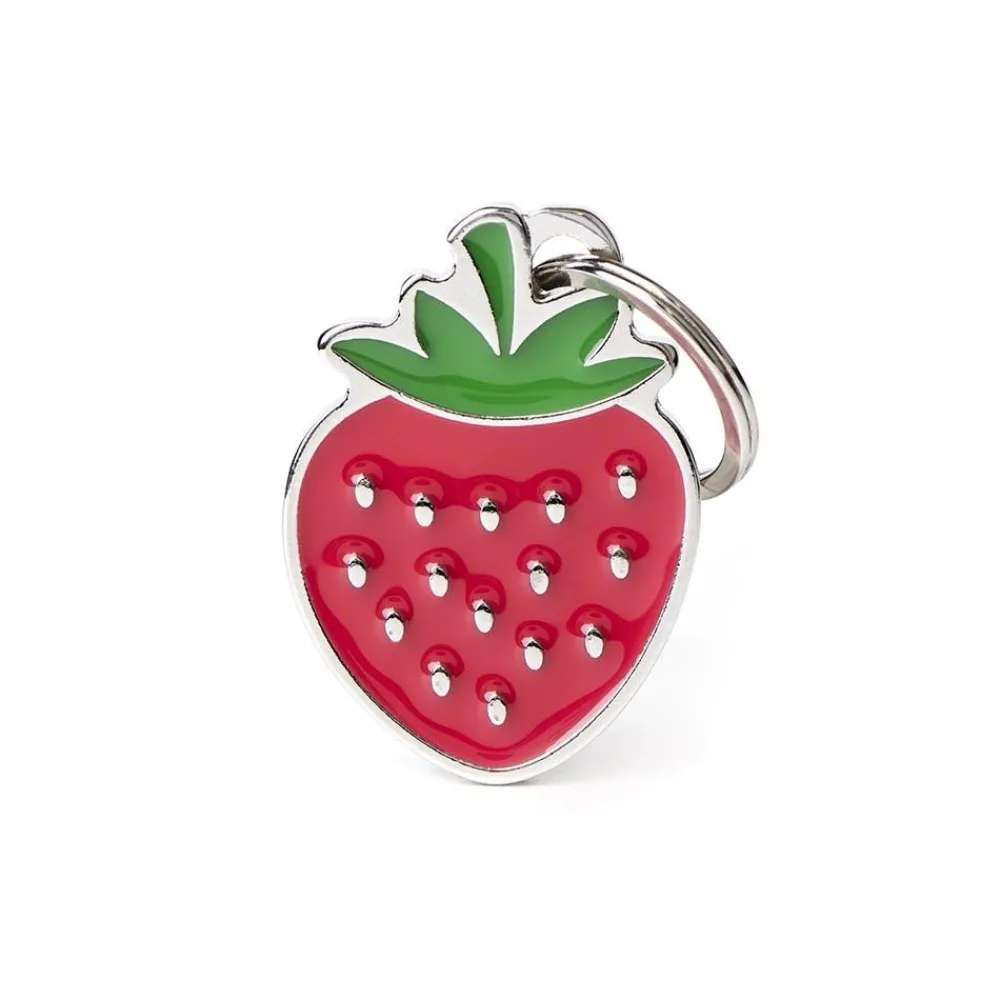 Myfamily Leashes & Collars | Leashes & Collars^Food Strawberry Pet ID Tag, Medium