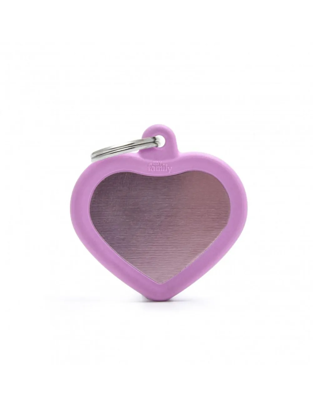 Myfamily Leashes & Collars | Leashes & Collars^Heart Aluminum Rubber Pet ID Tag, Pink