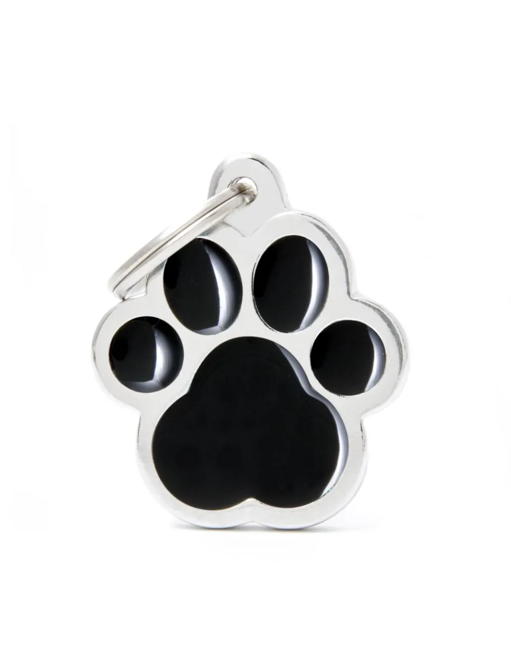 Myfamily Leashes & Collars | Leashes & Collars^Pawprint Pet ID Tag, Black, Big