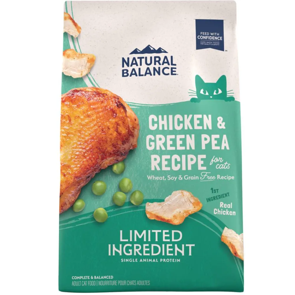 Natural Balance Pet Foods Dry Food^Natural Balance Limited Ingredient Chicken & Green Pea Recipe Grain-Free Dry Cat Food, 4-lb