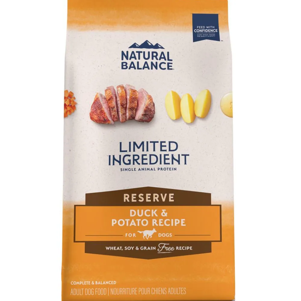 Natural Balance Pet Foods Dry Food^Natural Balance Limited Ingredient Reserve Duck & Potato Recipe Grain-Free Dry Dog Food, 4-lb