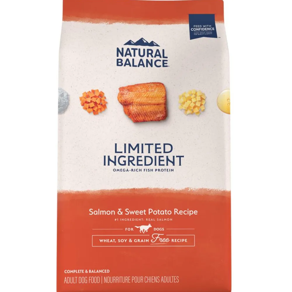 Natural Balance Pet Foods Dry Food^Natural Balance Limited Ingredient Salmon & Sweet Potato Recipe Grain-Free Dry Dog Food, 4-lb