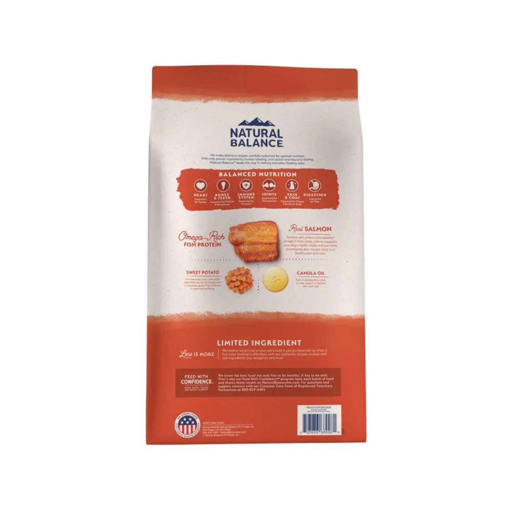 Natural Balance Pet Foods Dry Food^Natural Balance Limited Ingredient Salmon & Sweet Potato Recipe Grain-Free Dry Dog Food, 4-lb