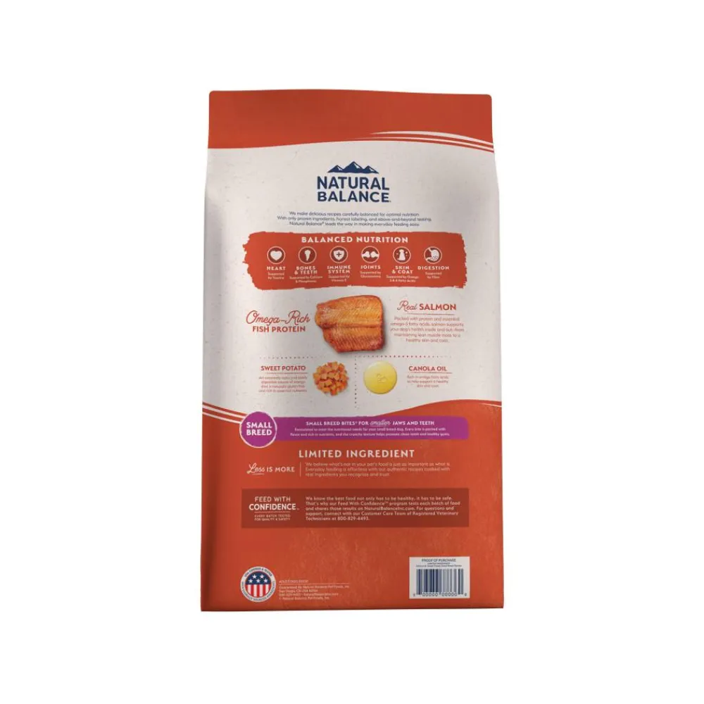 Natural Balance Pet Foods Dry Food^Natural Balance Limited Ingredient Salmon & Sweet Potato Recipe Small Breed Grain-Free Dry Dog Food, 4-lb
