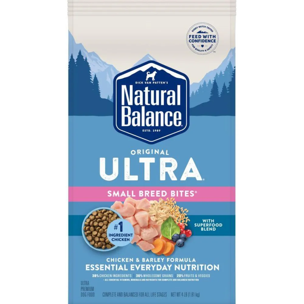 Natural Balance Pet Foods Dry Food^Natural Balance Original Ultra Chicken & Barley Small Breed Bites Dry Dog Food, 4-lb