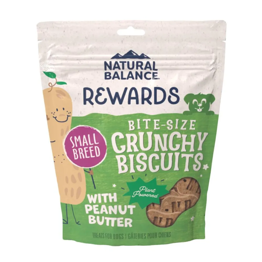 Natural Balance Pet Foods Biscuits & Crunchy Treats^Natural Balance Rewards Crunchy Biscuits Bite-Size with Peanut Butter Small Breed Dog Treats, 8-oz