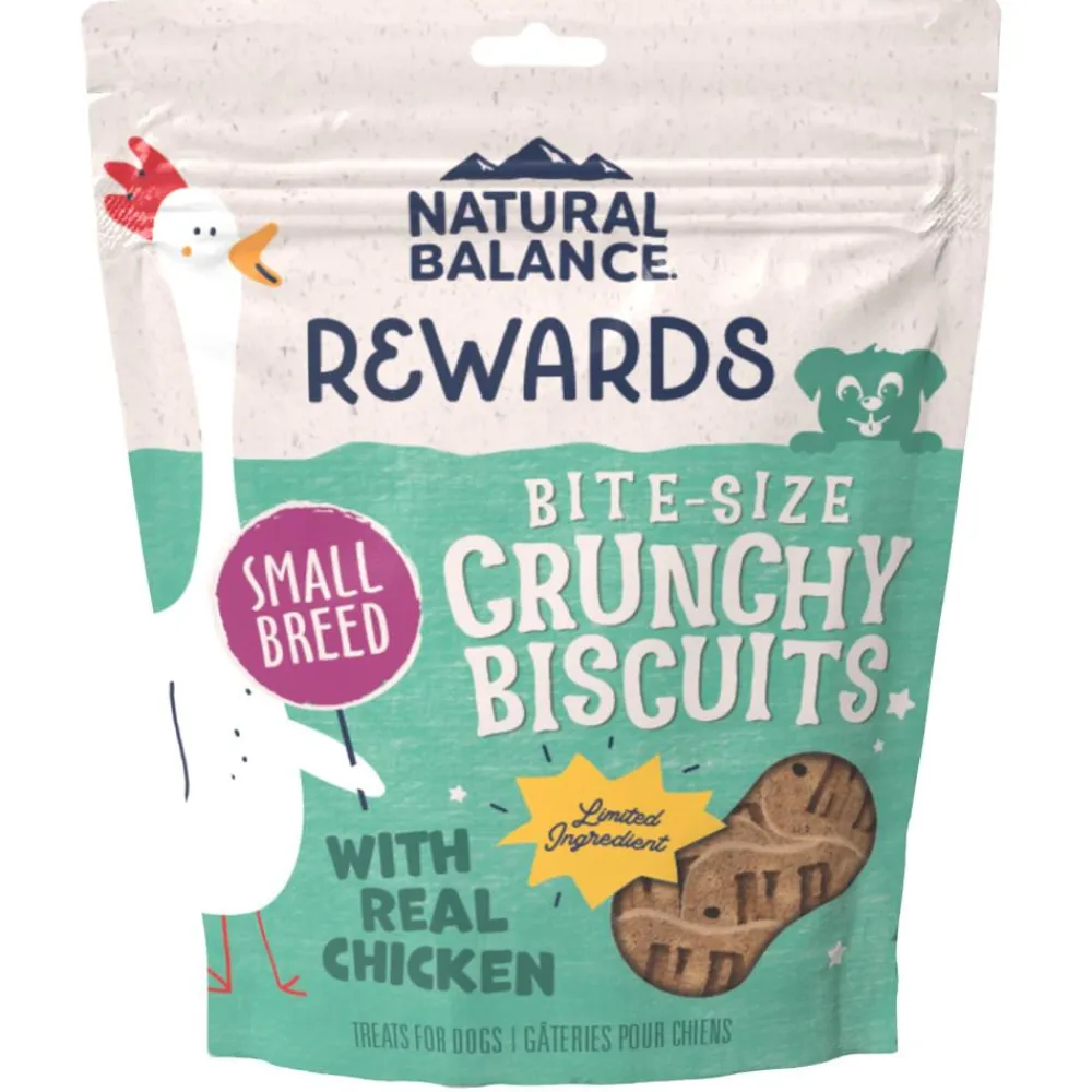 Natural Balance Pet Foods Biscuits & Crunchy Treats^Natural Balance Rewards Crunchy Biscuits Bite-Size with Real Chicken Small Breed Dog Treats, 8-oz
