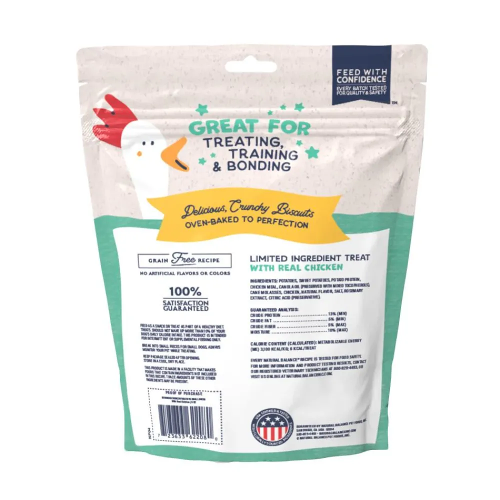 Natural Balance Pet Foods Biscuits & Crunchy Treats^Natural Balance Rewards Crunchy Biscuits Bite-Size with Real Chicken Small Breed Dog Treats, 8-oz