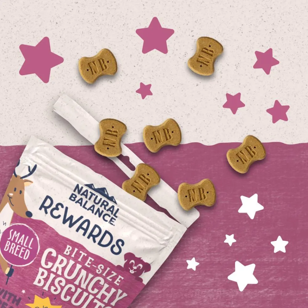 Natural Balance Pet Foods Biscuits & Crunchy Treats^Natural Balance Rewards Crunchy Biscuits Bite-Size with Real Venison Small Breed Dog Treats, 8-oz