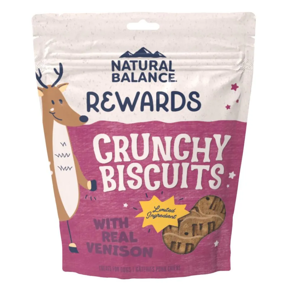 Natural Balance Pet Foods Biscuits & Crunchy Treats^Natural Balance Rewards Crunchy Biscuits with Real Venison Dog Treats, 14-oz