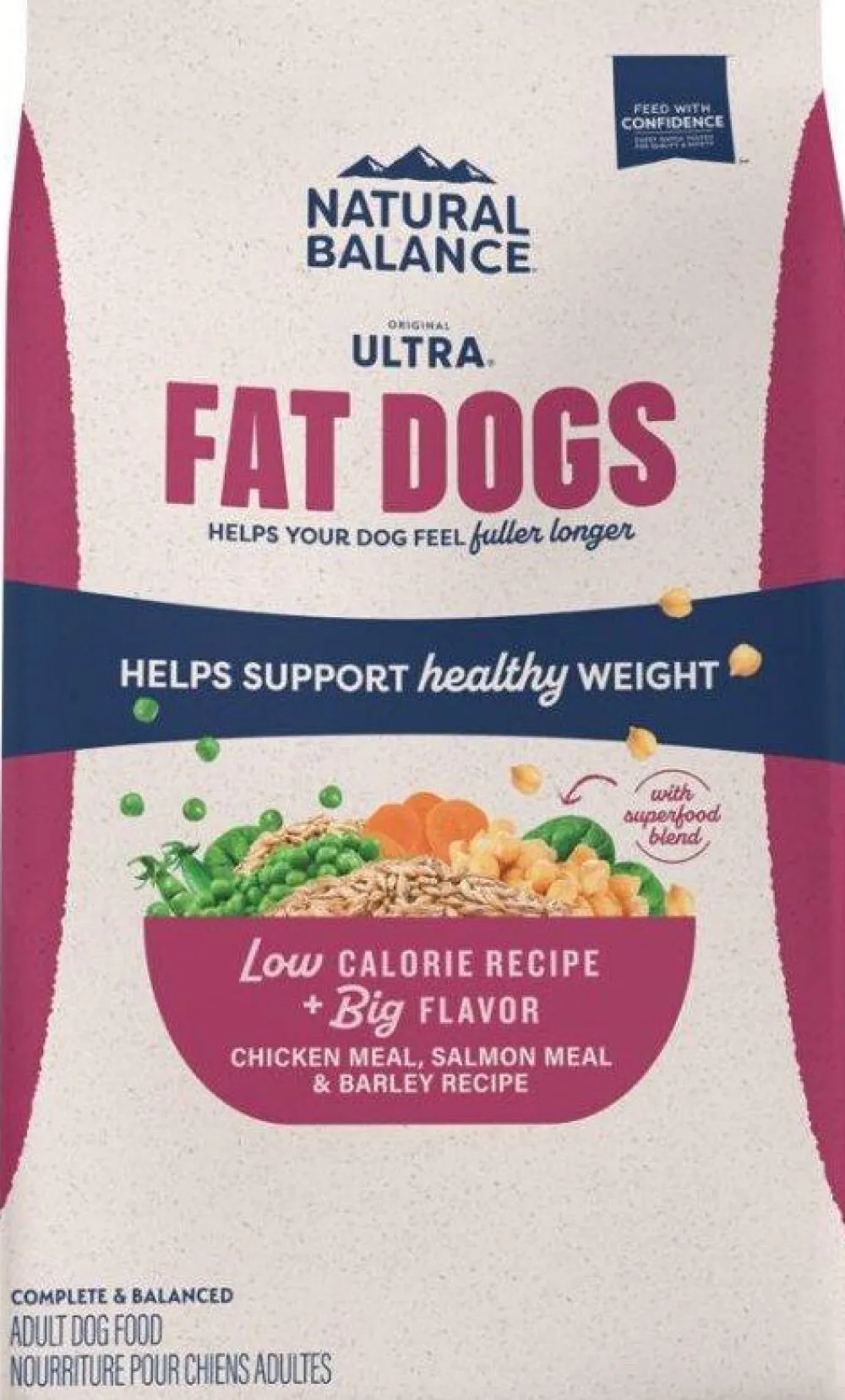 Natural Balance Pet Foods Dry Food^Natural Balance Ultra Fat Dogs Chicken, Salmon & Barley Dry Dog Food, 24-lb