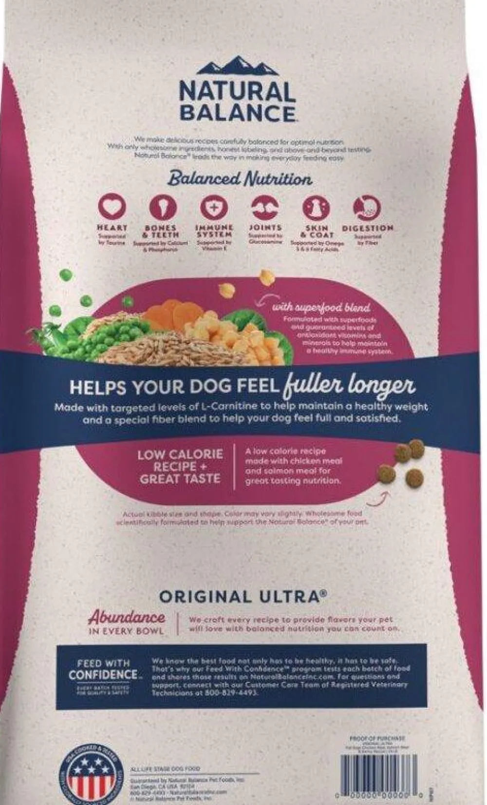 Natural Balance Pet Foods Dry Food^Natural Balance Ultra Fat Dogs Chicken, Salmon & Barley Dry Dog Food, 24-lb