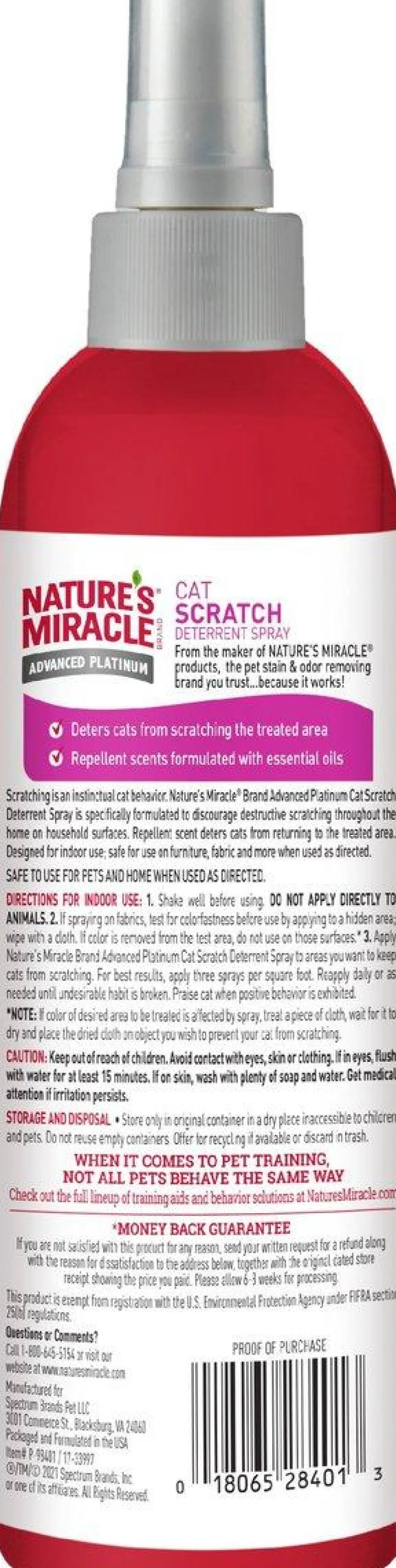 Nature's Miracle Training & Cleaning | Training & Cleaning^Advanced Platinum Scratch Deterrent Spray for Cats, 8-oz