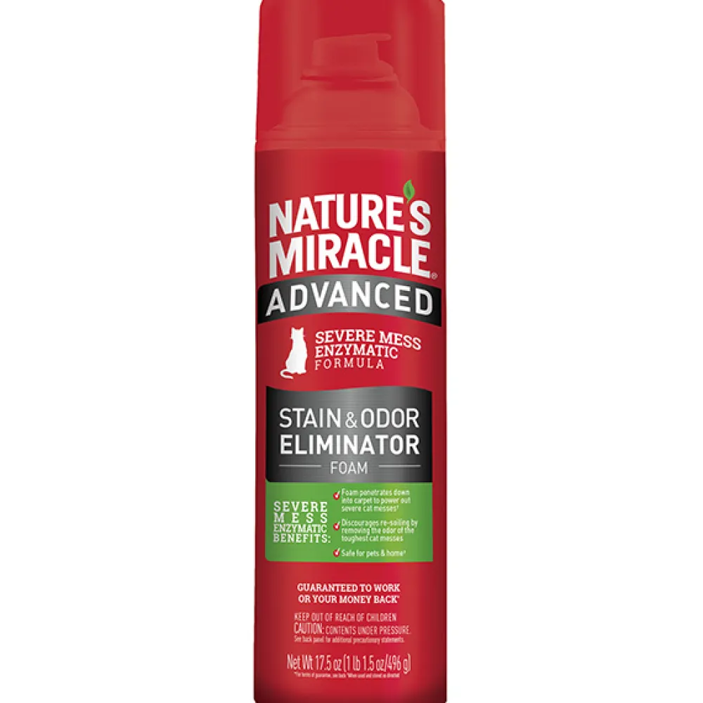 Nature's Miracle Cleaning & Potty | Cleaning & Potty^Nature’s Miracle Cat Advanced Stain & Odor Eliminator Foam Aerosol, 17.5-oz
