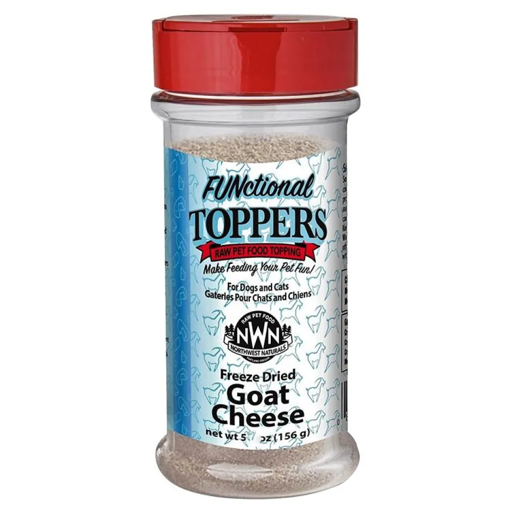 Northwest Naturals Food Toppings | Food Toppings^FUNctional Goat Cheese Freeze-Dried Dog & Cat Food Topper, 5-oz