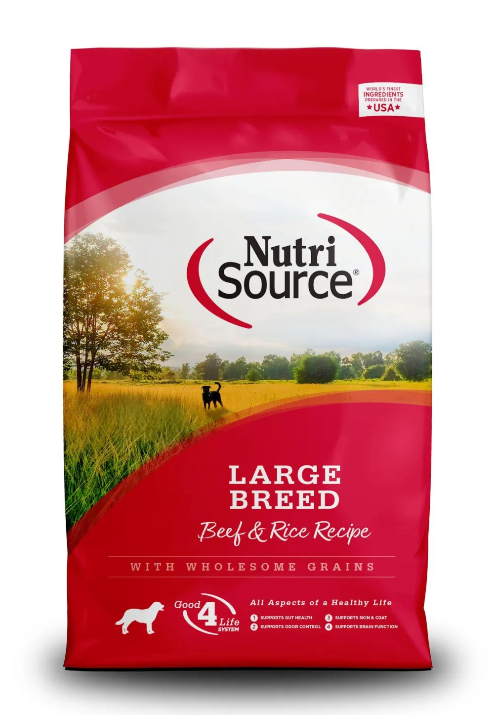 Nutrisource Dry Food^Large Breed Beef & Rice Recipe with Wholesome Grains Dry Dog Food, 26-lb