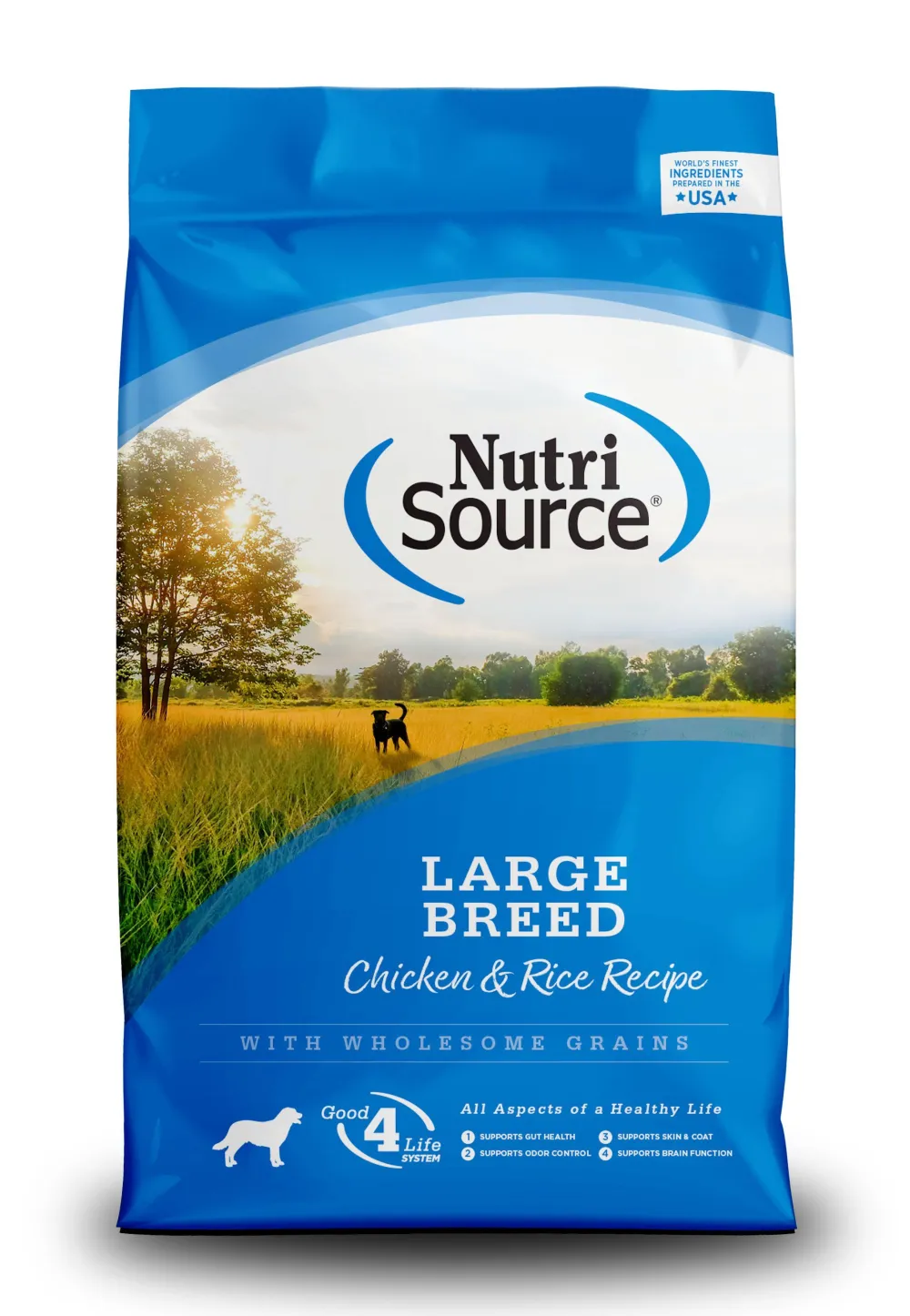 Nutrisource Dry Food^Large Breed Chicken & Rice Recipe with Wholesome Grains Dry Dog Food, 26-lb