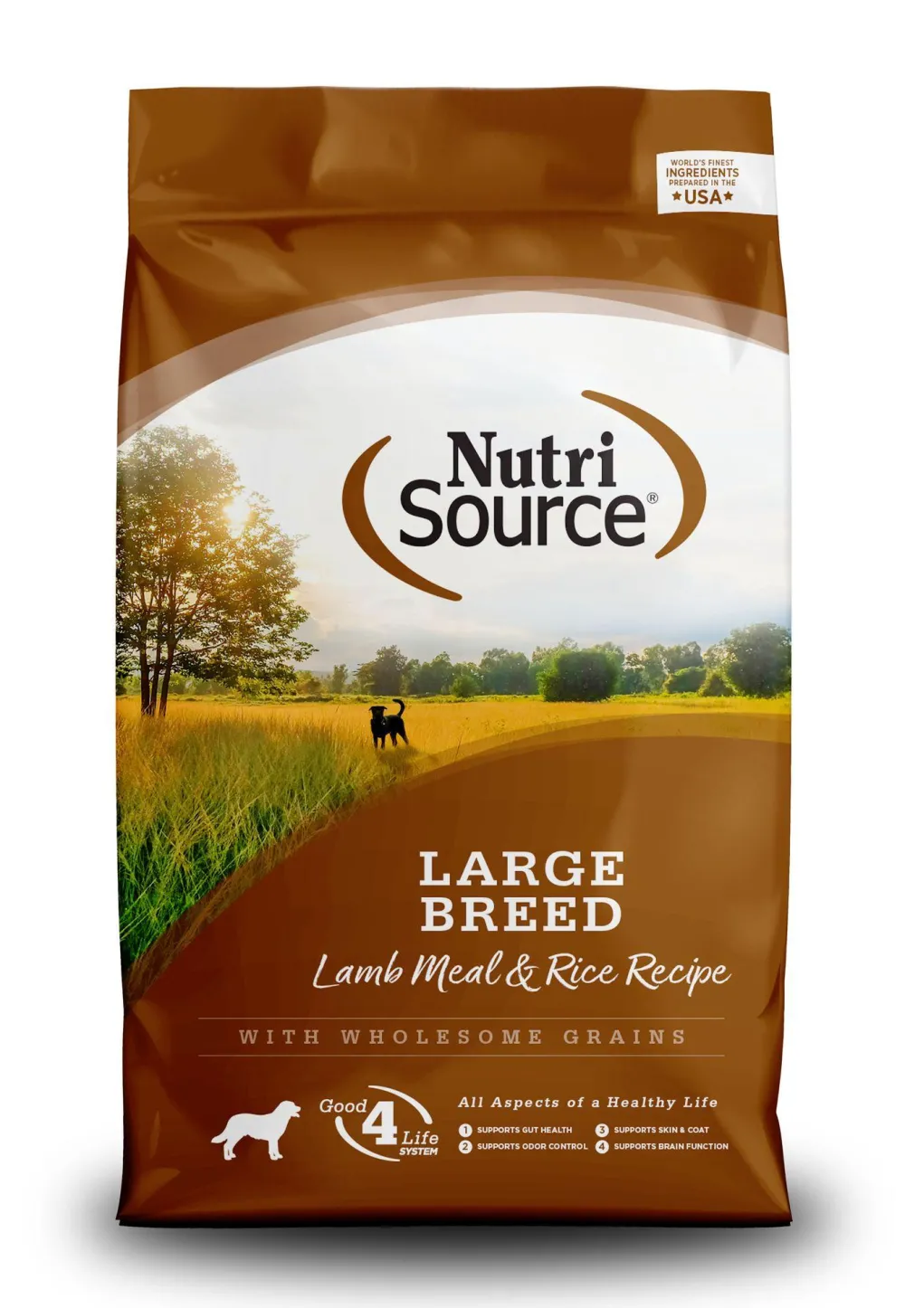 Nutrisource Dry Food^Large Breed Lamb Meal & Rice Recipe with Wholesome Grains Dry Dog Food, 26-lb