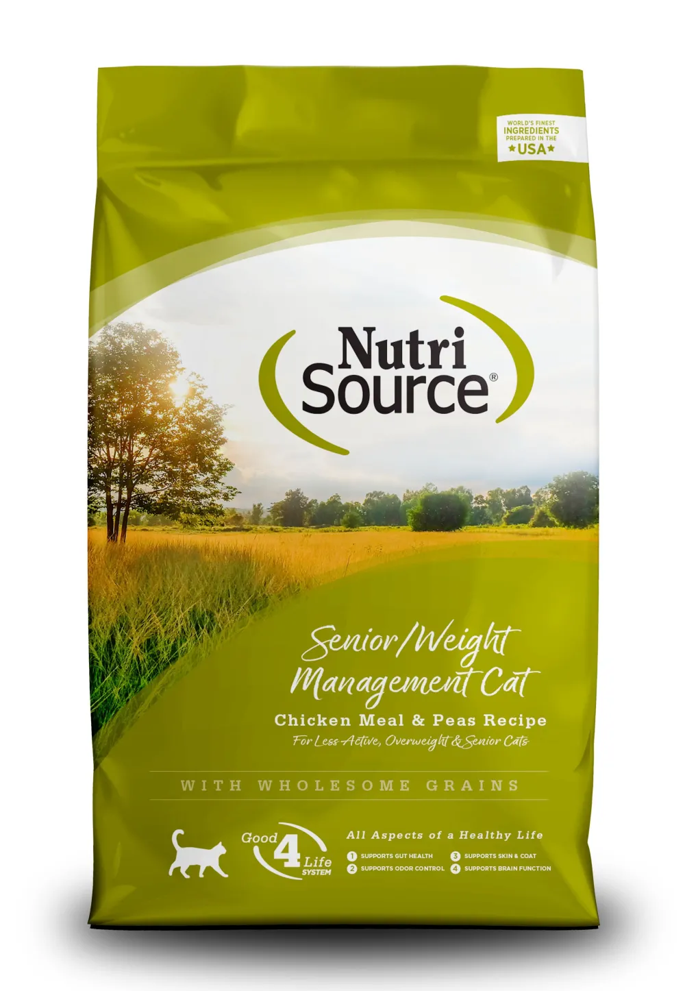 Nutrisource Dry Food^Senior/Weight Management Chicken Meal & Peas Dry Cat Food, 6.6-lb (**)