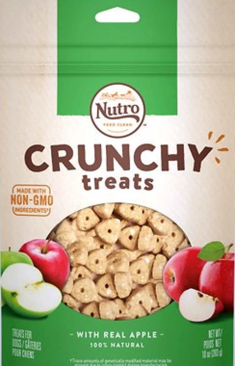 Nutro Biscuits & Crunchy Treats^Crunchy with Real Apple Dog Treats, 10-oz
