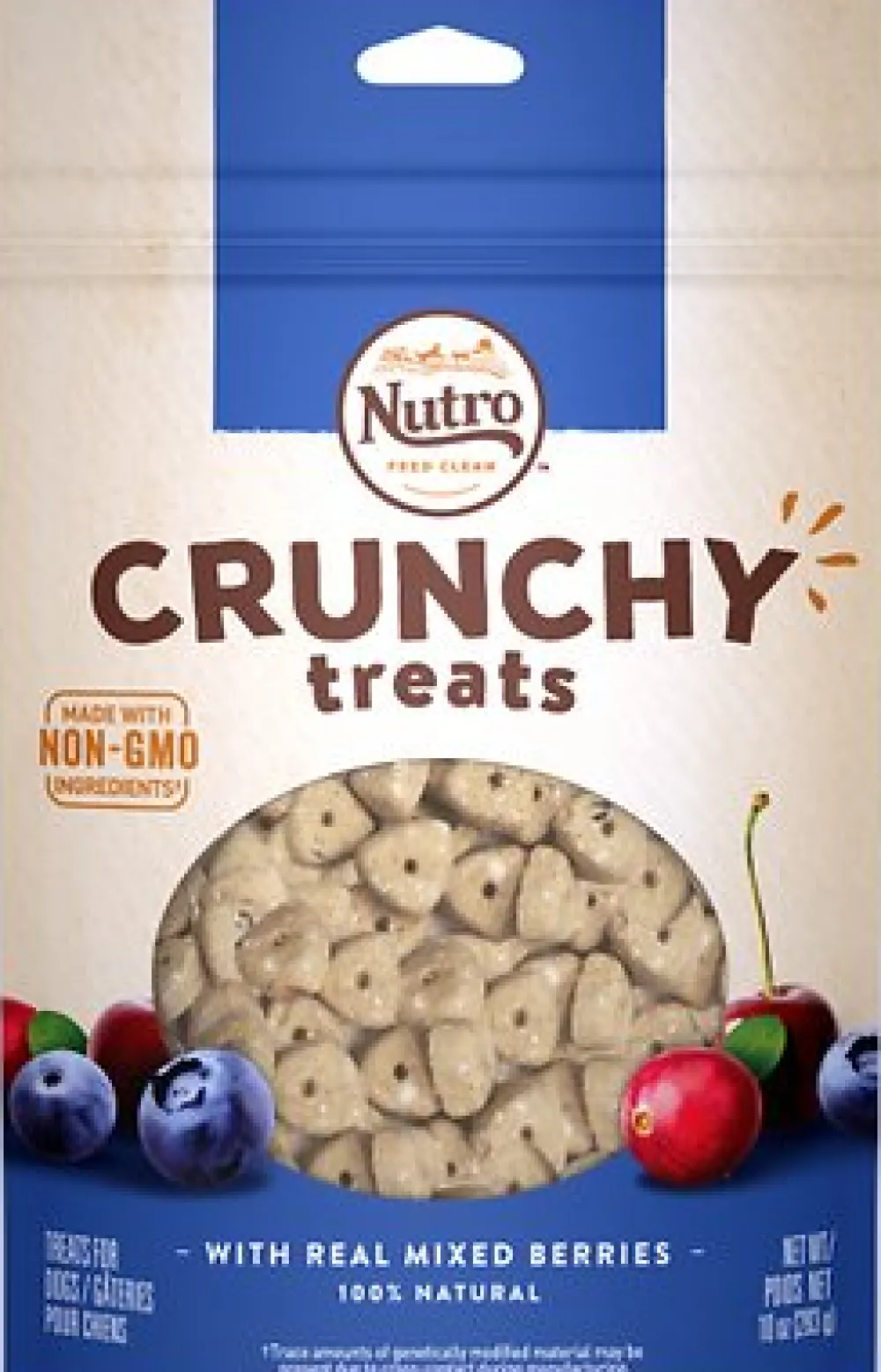 Nutro Biscuits & Crunchy Treats^Crunchy with Real Mixed Berries Dog Treats, 10-oz