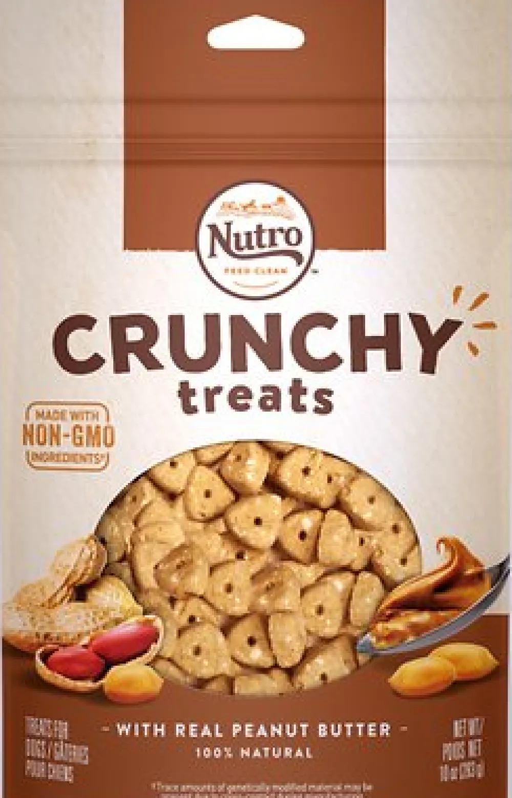 Nutro Biscuits & Crunchy Treats^Crunchy with Real Peanut Butter Dog Treats, 10-oz