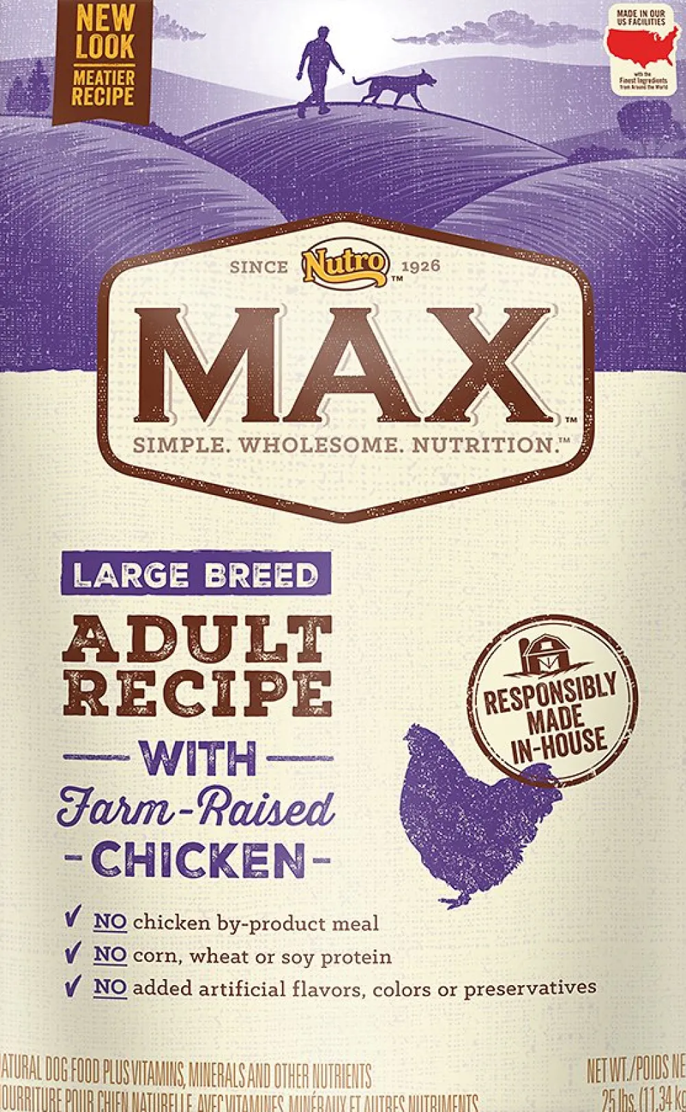 Nutro Dry Food^Max Large Breed Adult Recipe with Farm-Raised Chicken Dry Dog Food, 25-lb