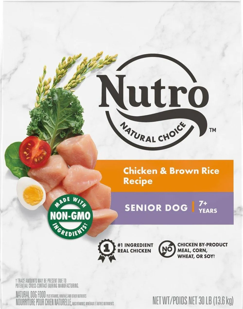 Nutro Dry Food^Natural Choice Chicken & Brown Rice Senior Dry Dog Food, 30-lb