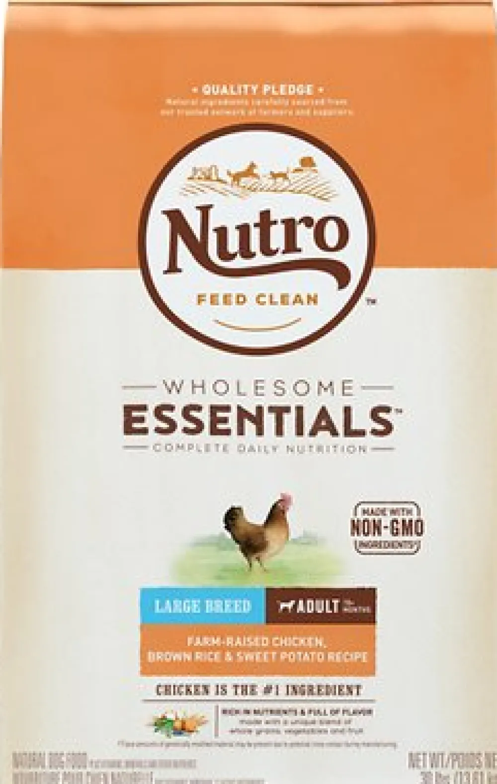 Nutro Dry Food^Wholesome Essentials Large Breed Adult Farm Raised Chicken, Brown Rice & Sweet Potato Recipe Dry Dog Food, 30-lb