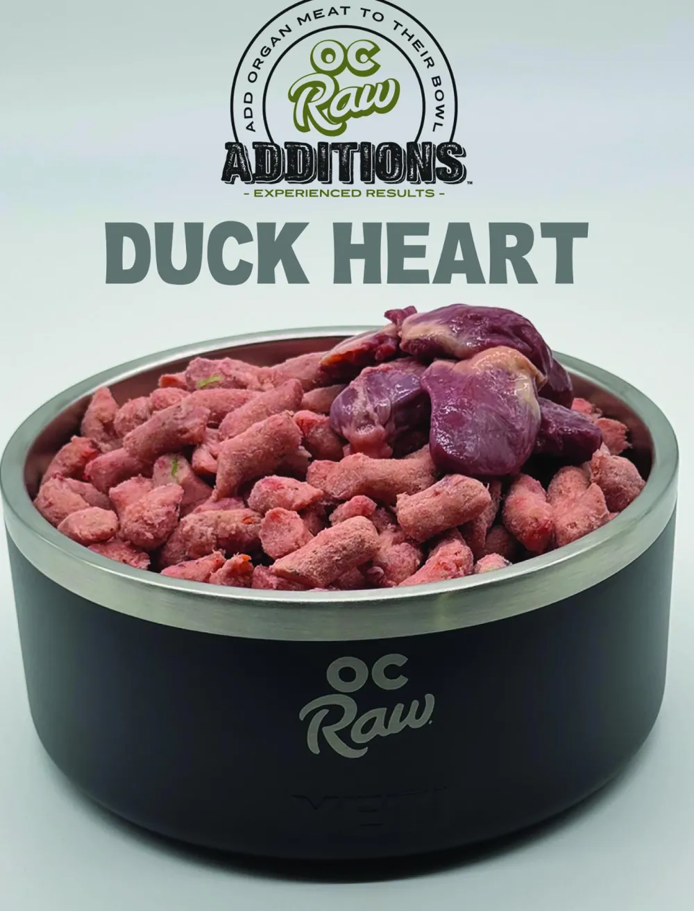 Oc Raw Frozen Food^Additions Whole Duck Heart Frozen Dog Food, 2-lb