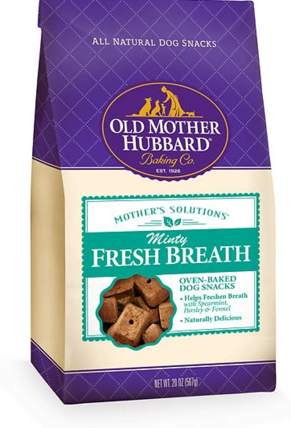 Old Mother Hubbard Biscuits & Crunchy Treats^Mother's Solution's Minty Fresh Breath Baked Dog Treats, 20-oz