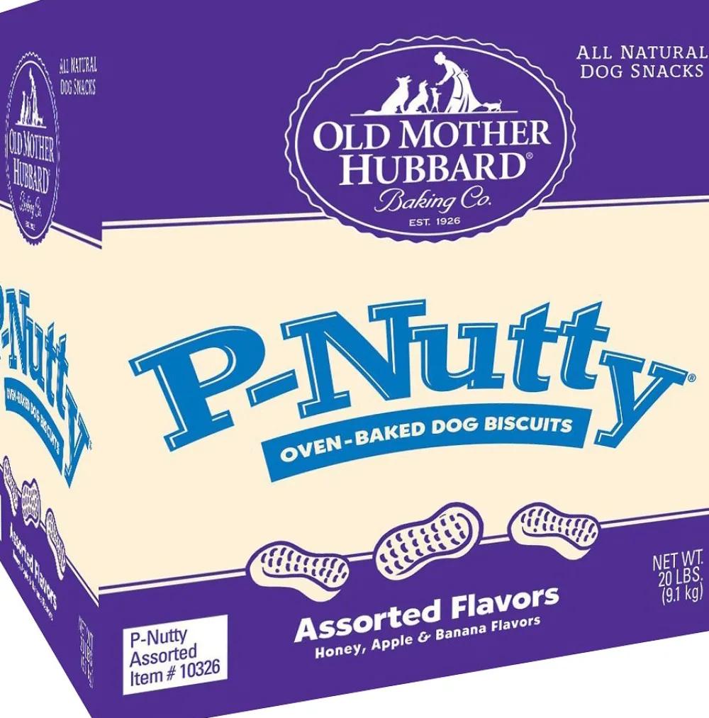 Old Mother Hubbard Biscuits & Crunchy Treats^P-Nutty Assorted Flavors Biscuits Baked Dog Treats, 20-lb box