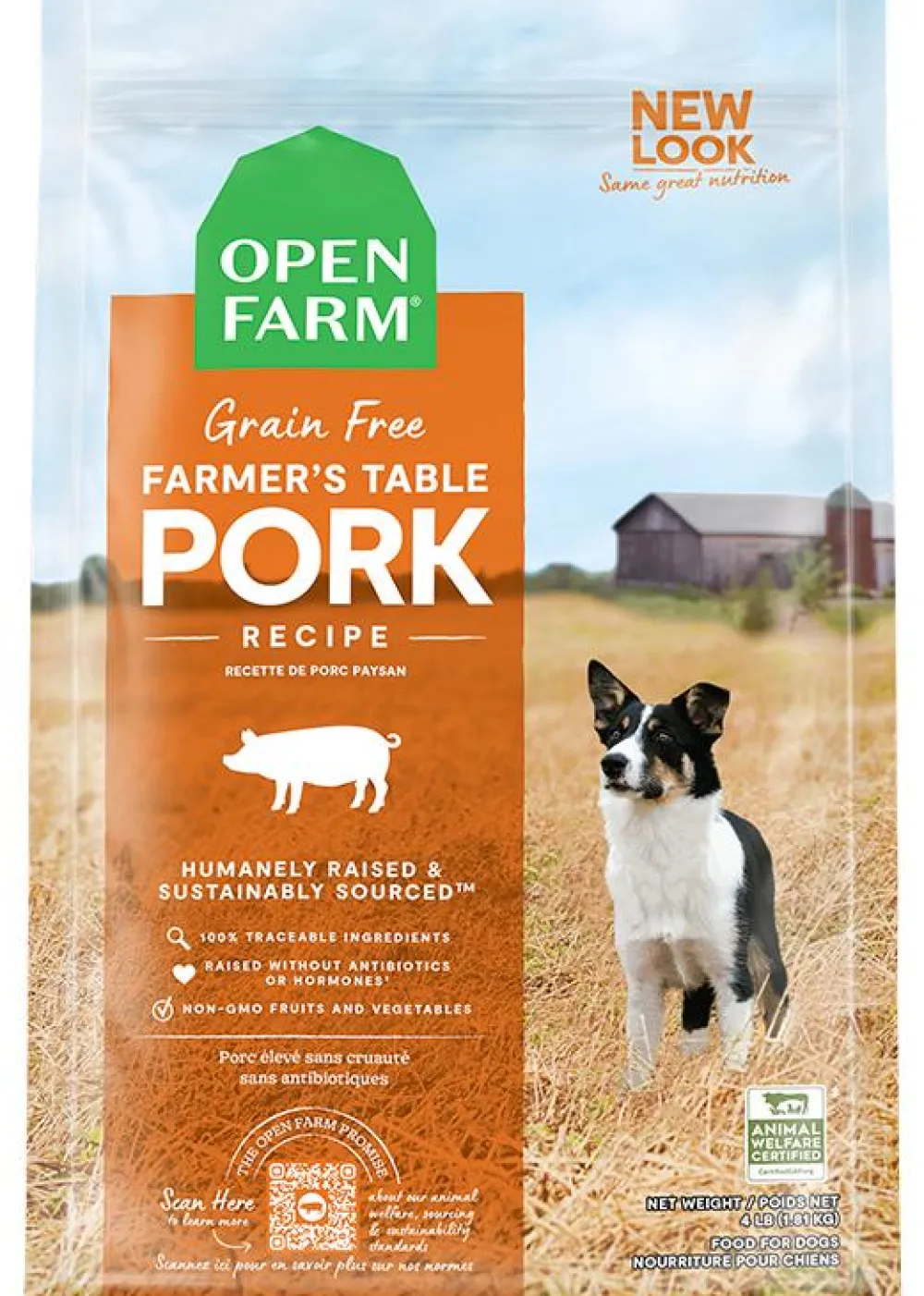 Open Farm Dry Food^Farmer's Table Pork Grain-Free Dry Dog Food, 4-lb