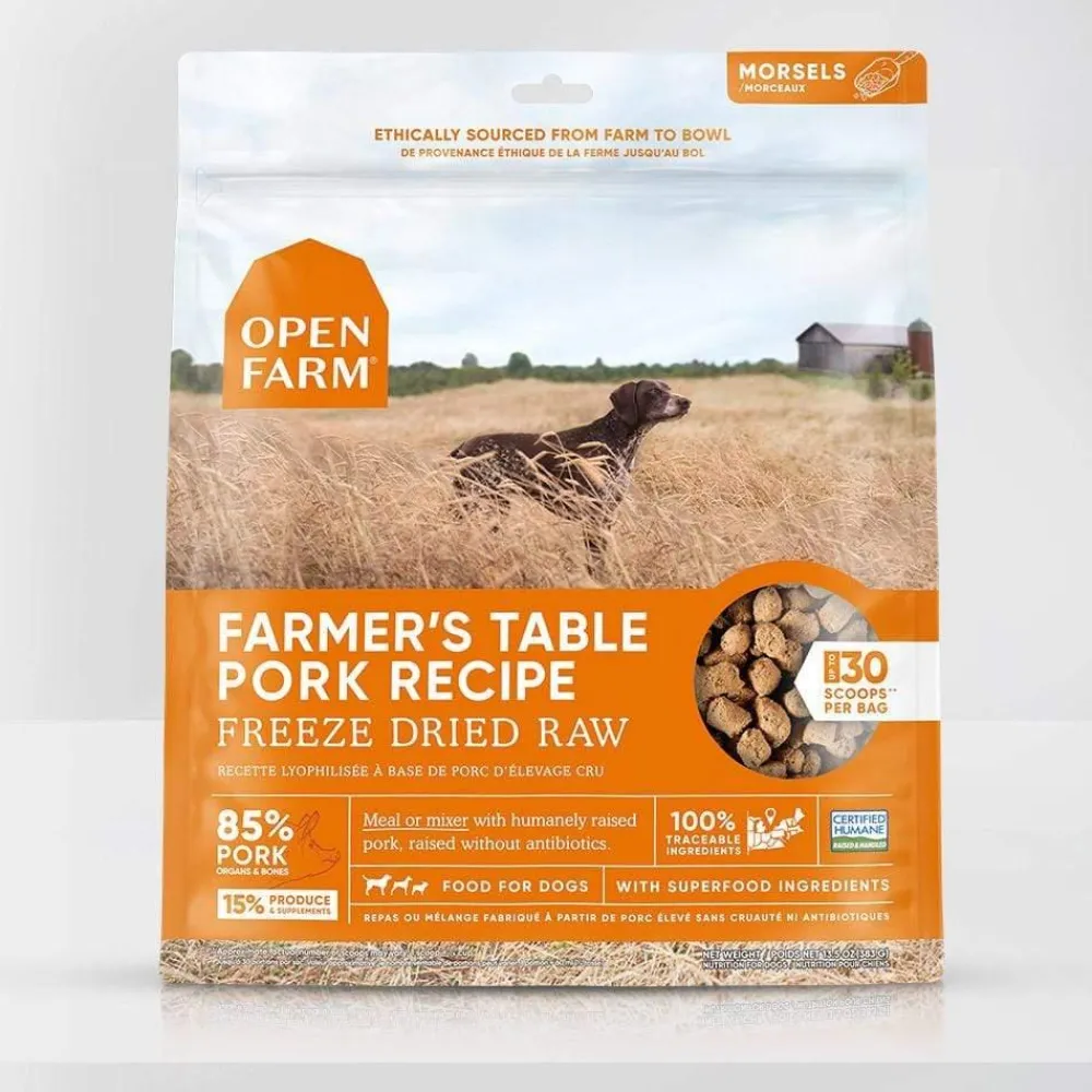 Open Farm Freeze-Dried Food^Farmer's Table Pork Recipe Freeze-Dried Raw Dog Food, 13.5-oz